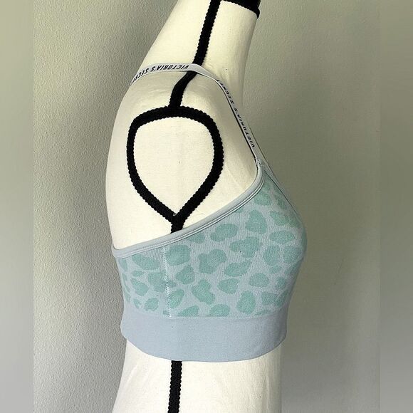 Victoria’s Secret, Mint Green & Gray, Leopard-Print Sports Bra. Size Medium. - Picture 4 of 9